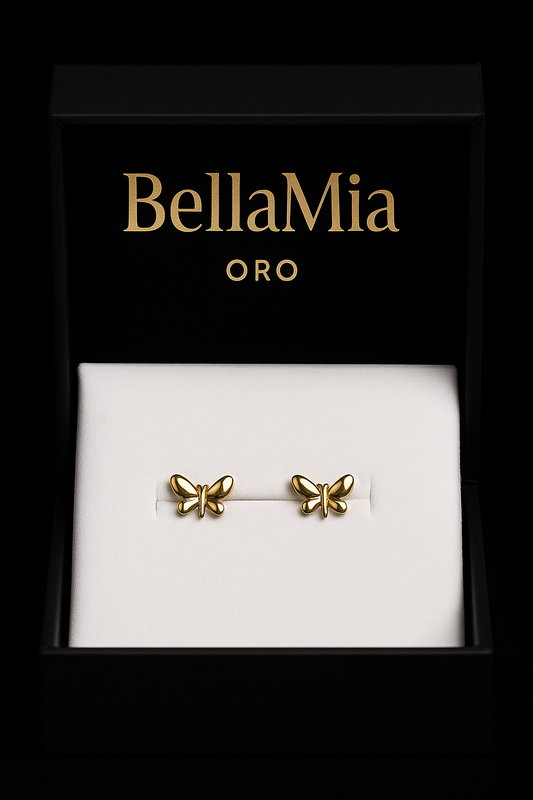 Aretes Libelula Oro Amarillo 18k/ 0.53gr / 8mm