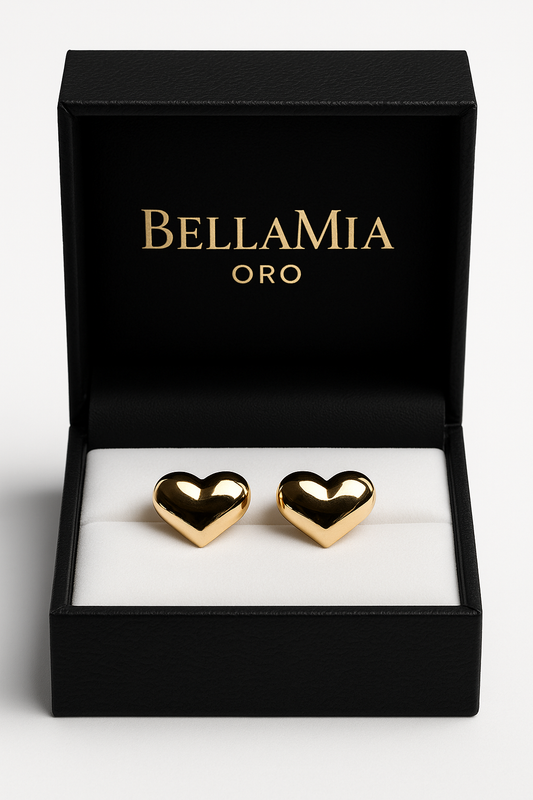 Aretes corazones Oro amarillo 18k/ 1.66 gr / 12 mm
