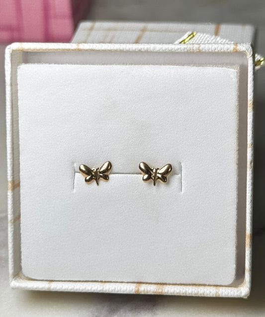 Aretes Libelula Oro Amarillo 18k/ 0.53gr / 8mm