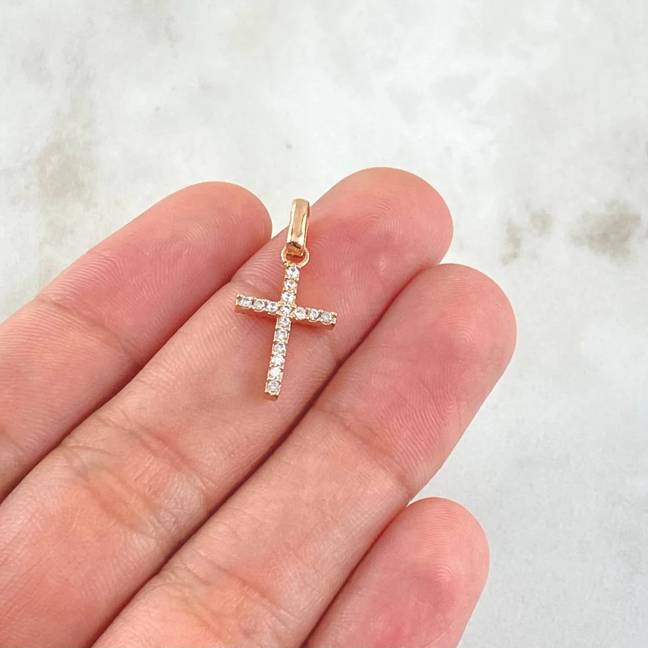 Dije Crúz Doble face 1gr / 1.7cm / Oro Amarillo 18K *