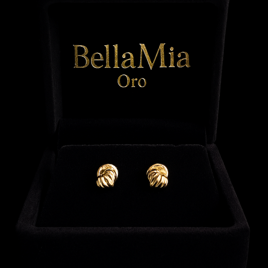 Topos Corazon Rayado 0.5gr / 4.2mm Oro Amarillo 18K