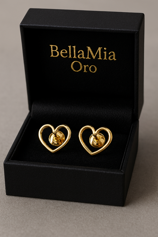 Topos Silueta Corazon 0.7gr / 8.2mm Oro Amarillo 18K