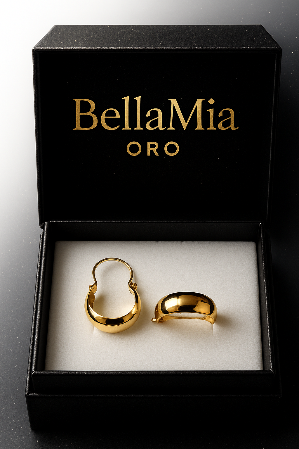 Candonga Ancha Oro Amarillo 18K/ 0.8 gr. / 1 cm