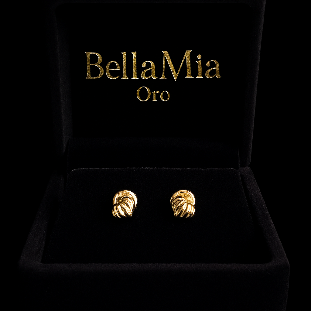 Topos Corazon Rayado 0.5gr / 4.2mm Oro Amarillo 18K